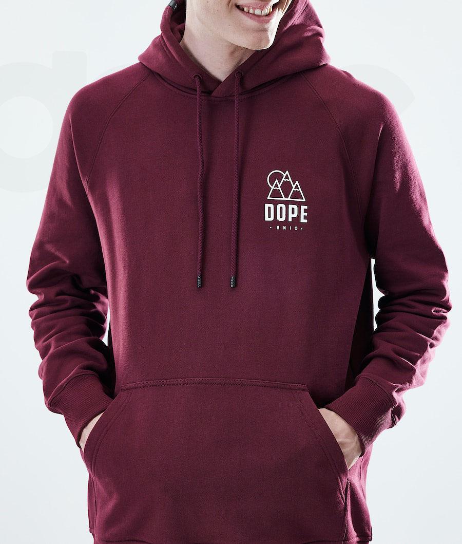 Dope Daily Rise φουτερ με κουκουλα ανδρικα μπορντο | GR1483RW