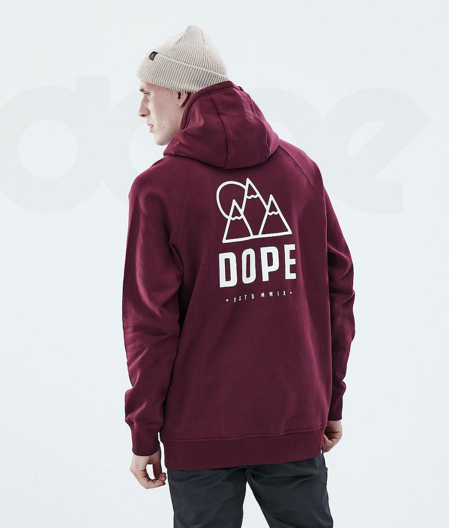 Dope Daily Rise φουτερ με κουκουλα ανδρικα μπορντο | GR1483RW