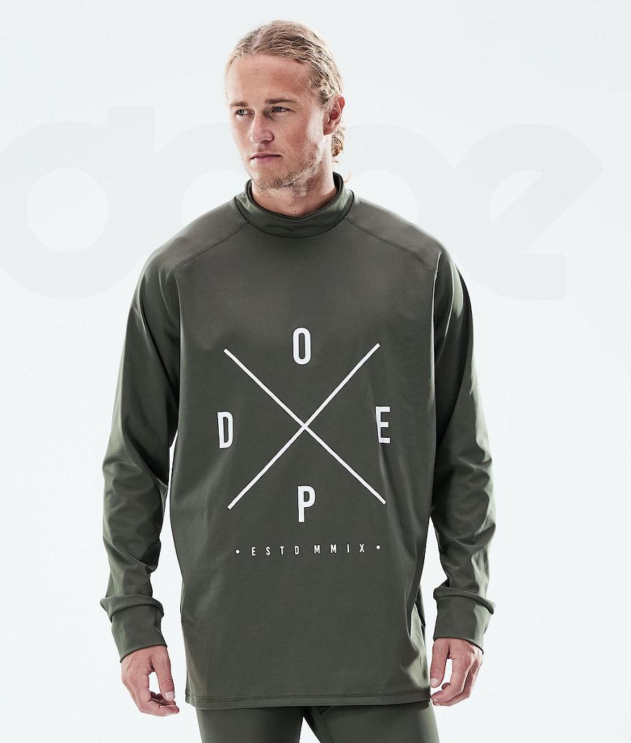 Dope Snuggle 2X-Up Base Layer Tops ανδρικα Ελιά πρασινο | GR1529BC