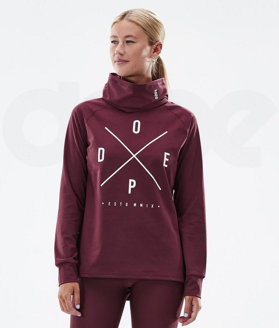 Dope Snuggle W 2X-Up Base Layer Tops γυναικεια μπορντο | GR2354BC