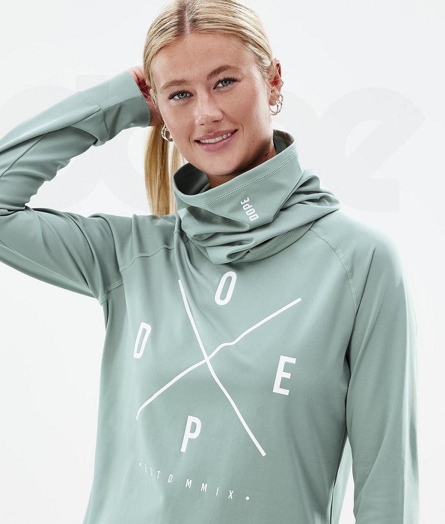 Dope Snuggle W 2X-Up Faded Base Layer Tops γυναικεια πρασινο | GR2364FM