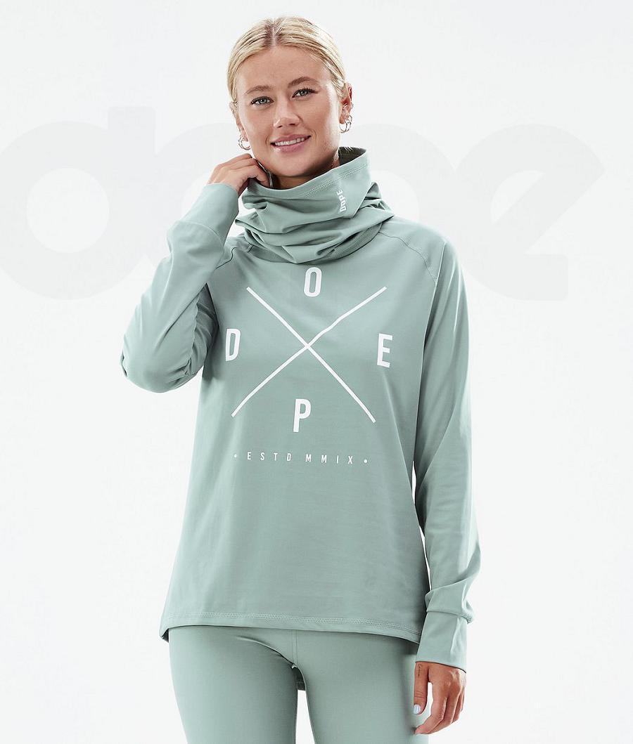 Dope Snuggle W 2X-Up Faded Base Layer Tops γυναικεια πρασινο | GR2364FM